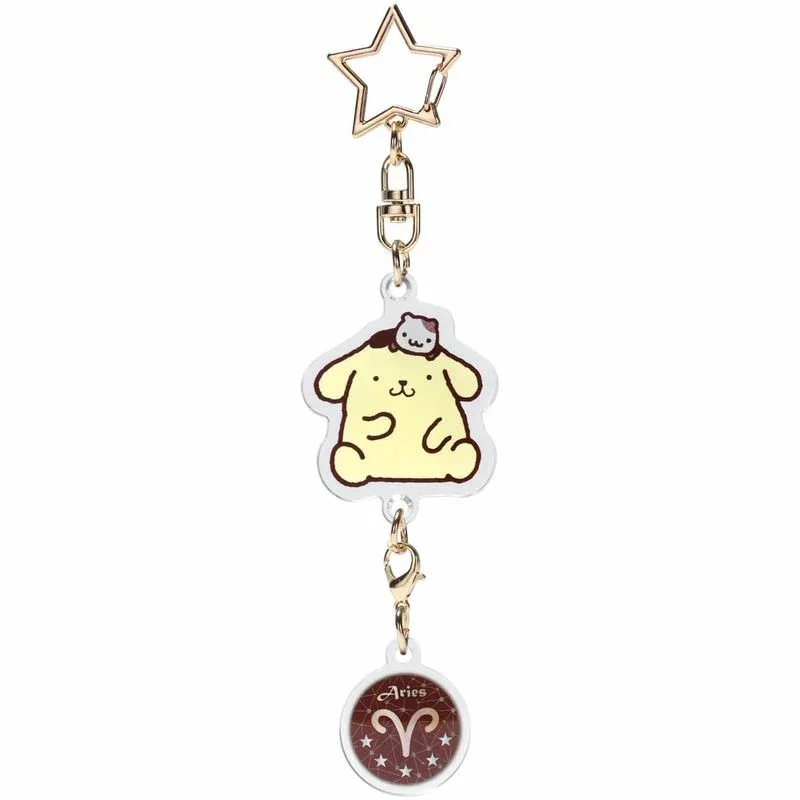 HELLO KITTY - Pompompurin - Aries Astrological Symbol Keychain